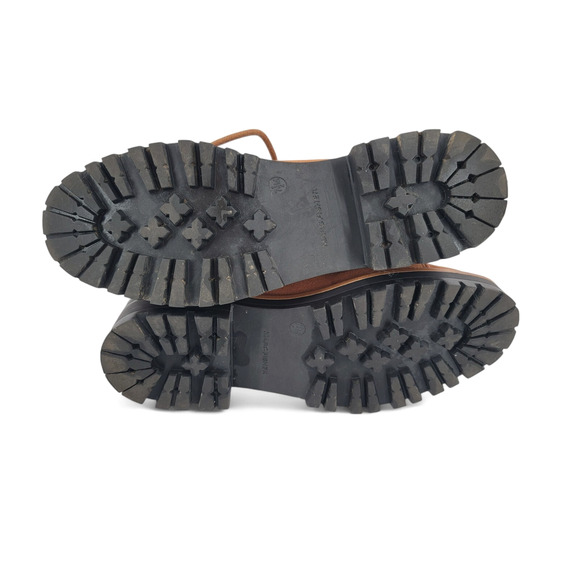 Marc Fisher Isalia Sherpa Lined Suede‎ Ankle Boots 7.5 Tan Hiker Style - Picture 4 of 6